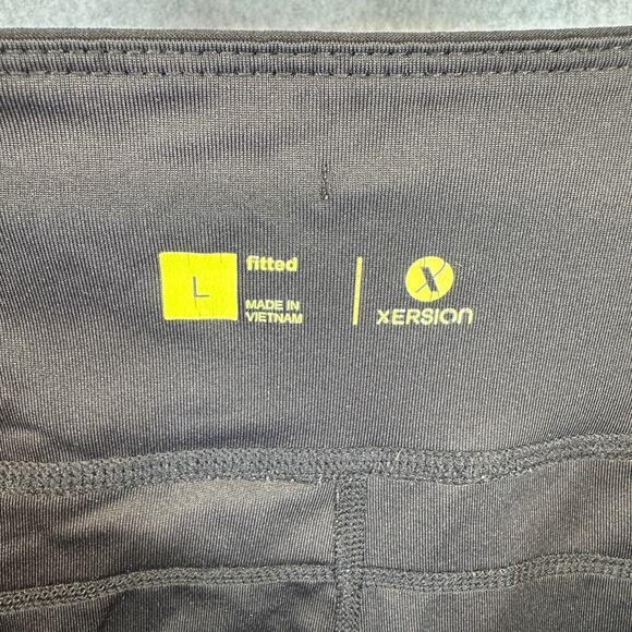 Xersion Performance Fit Leggings Womens Size Large Black Sizzling Purple Capri - Picture 4 of 8